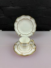 Royal Crown Derby Lombardy A.1127 Coffee Trio Cup Saucer & Side Plate Set