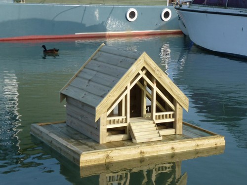 Large floating duck - , with