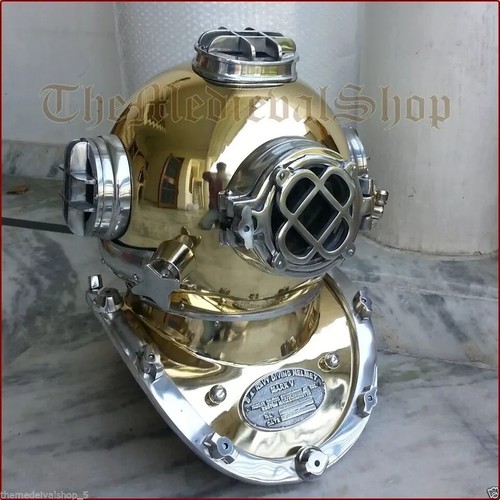 Antique brass scuba deep - scuba, sea