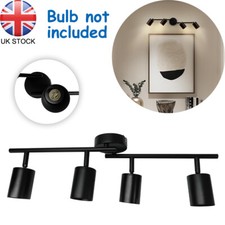 4 Way Ceiling Spot Light Fitting LED GU10 Adjustable Kitchen Spotlight Lamps New