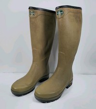 Mens Le Chameau Country Cross Size 8 UK EU 42 Jersey Lined Wellies Vibram Sole