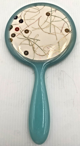Vintage aqua blue lucite hand - aqua,