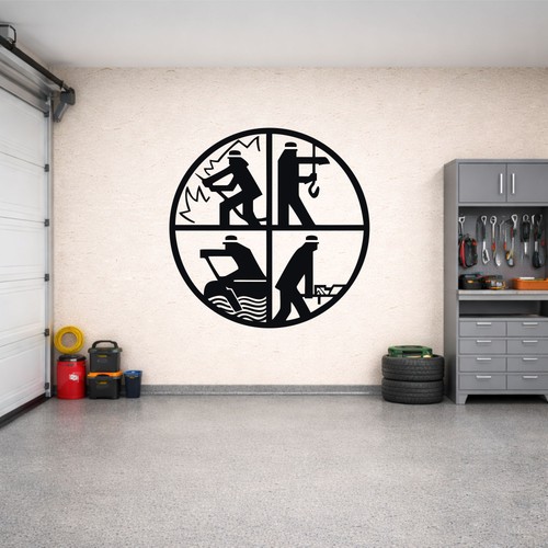 Fire brigade wall decal - fire, rescue