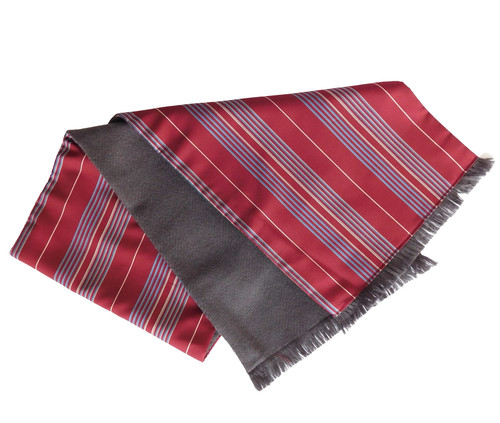 Vintage striped scarf wool - striped,