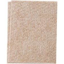 Self-Stick Furniture Felt Sheet Cut into Any Shape Oatmeal 4-1/2" x 6" Sheets