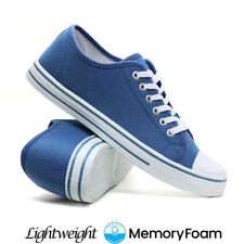 Mens Canvas Shoes Lace Up Casual Espadrilles Summer Plimsolls Gym Trainers Pumps