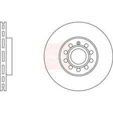 2x Brake Discs Vented For Audi
