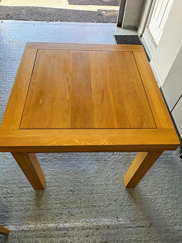 Solid wooden dining room table