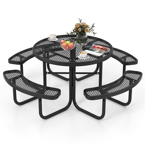 Costway outdoor round picnic - round,