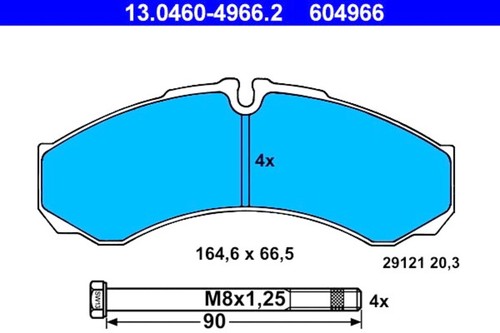 Ate disc brake - pad, set