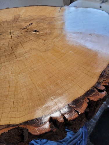 Rustic table tree slab - table,
