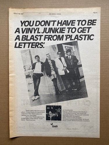 Blondie plastic letters poster - blondie,