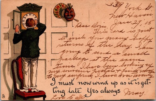 1905 postcard comic - comic, write