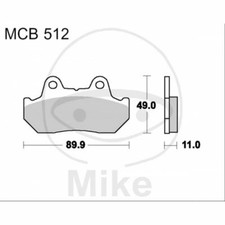 Brake Pads STD TRW LUCAS 787.14.37 for Honda 500 GL Silver Wing 1982-1983