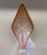 Period Art Deco Frosted Pink Diamond/lozenge Shaped Wall Light Shade