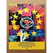 U2 ZOOROPA (B) POSTER SIZED original music press advert from 1993 - these vintag