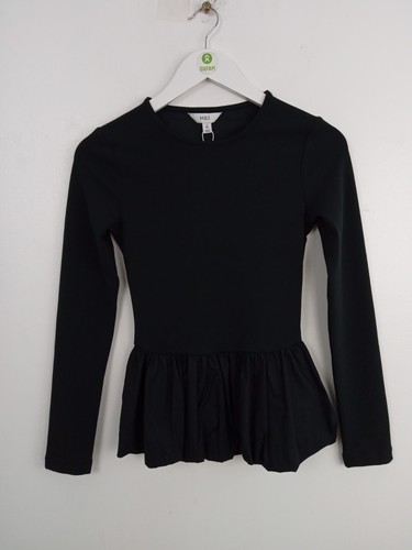Women top black peplum - top,