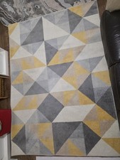 Large Ochre And Grey Rug From DUNELM 230X160 CM