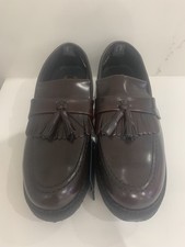 Fred Perry x George Cox Tassel Loafer Mod Skinhead Shoes Red Ox Blood UK 6.5 new