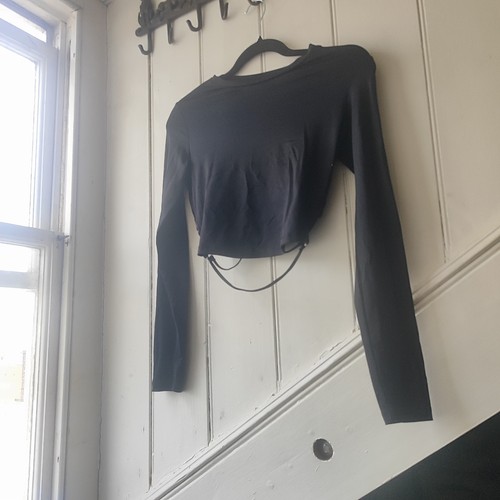 Bershka black tie back - bershka,