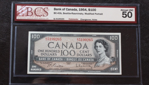 1954 canada 100 - 1954, $100