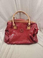 GUESS HANDBAG Sheen Collection Pomegranate Red Tote Satchel Bowler