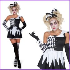 Halloween Ladies Evil Harlequin Costume