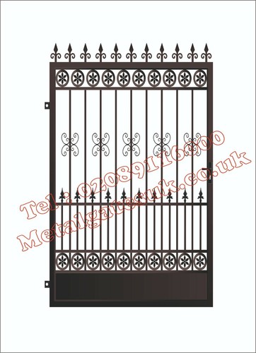 Metal gate wrought iron - metal,