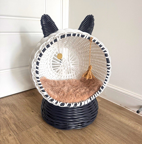 Handmade rattan pet house for