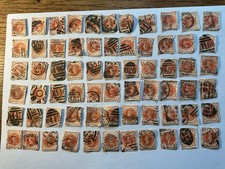 66 Victoria Half Penny Orange Stamps Postmark Potential A19