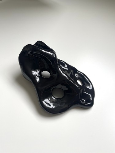 Abstract black glossy ceramic - glossy,
