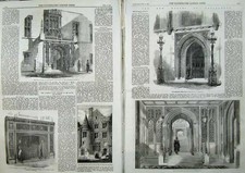 Old Antique Print 1859 House