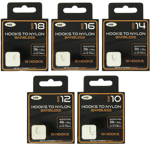 Ngt barbless hooks to - hooks,