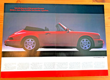 PORSCHE 911 964 CABRIOLET TIPTRONIC 90s - FRAMEABLE ORIGINAL CLASSIC CAR ADVERT