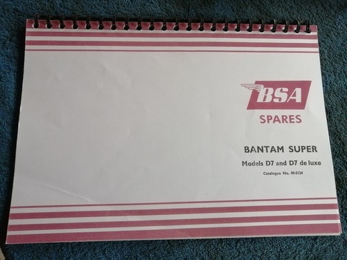 Bsa bantam parts catalogue - bsa, d7
