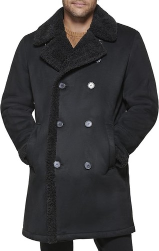 Men black suede shearling - men's,