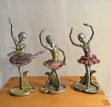 3 Solid Pewter Ballerina Dance