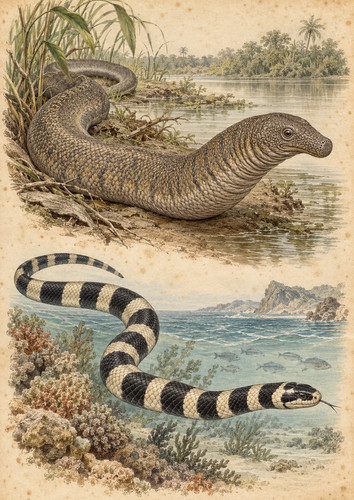 Elephant trunk snake and - trunk,