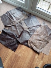 Used Leather Off Cuts Brown