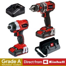 Einhell Cordless Combi Drill + Impact Driver 18V Brushless Set Refurb GRADE A