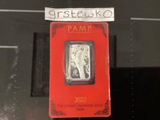 2022 Pamp Suisse Lunar Tiger 10 g gram Silver Bar in Sealed Capsule with Assay