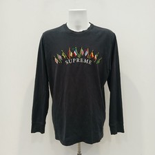  Supreme Flags Long Sleeve T-shirt FW19 Size Large Black FLT