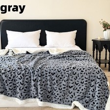 Leopard Print Throw faux