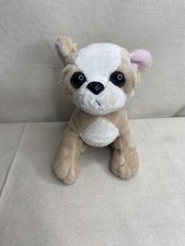 Ganz Golden Brown Dog Teddy Bear Puppy Stuffed Plush Soft Toy Beanie 8" Long