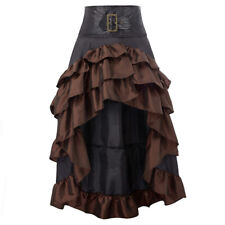 Skirt Banquet Irregular Long Gothic Victorian Dress Women Retro Steampunk Lace