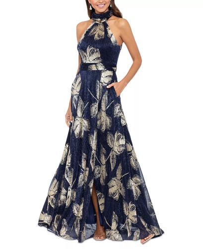 Betsy adam metallic gown - adam,