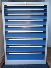 Kind German quality Industrial 9 drawer tool cabinet similar to Lista