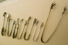 antique SUGAR TONGS silver