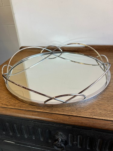 Chrome round tray - round,