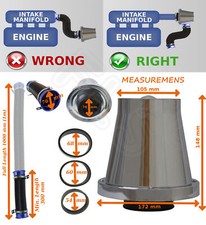 UNIVERSAL PERFORMANCE COLD AIR FEED PIPE/AIR FILTER KIT CHROME 2101CH-TYT1